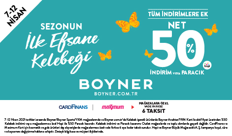 Sezonun İlk Efsane Kelebeği | Tüm İndirimlere Ek Net %50 İndirim veya PARACIK